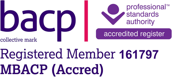 BACP accredited register mark. Anna Meech, MBACP (Accred), registered member 161797.